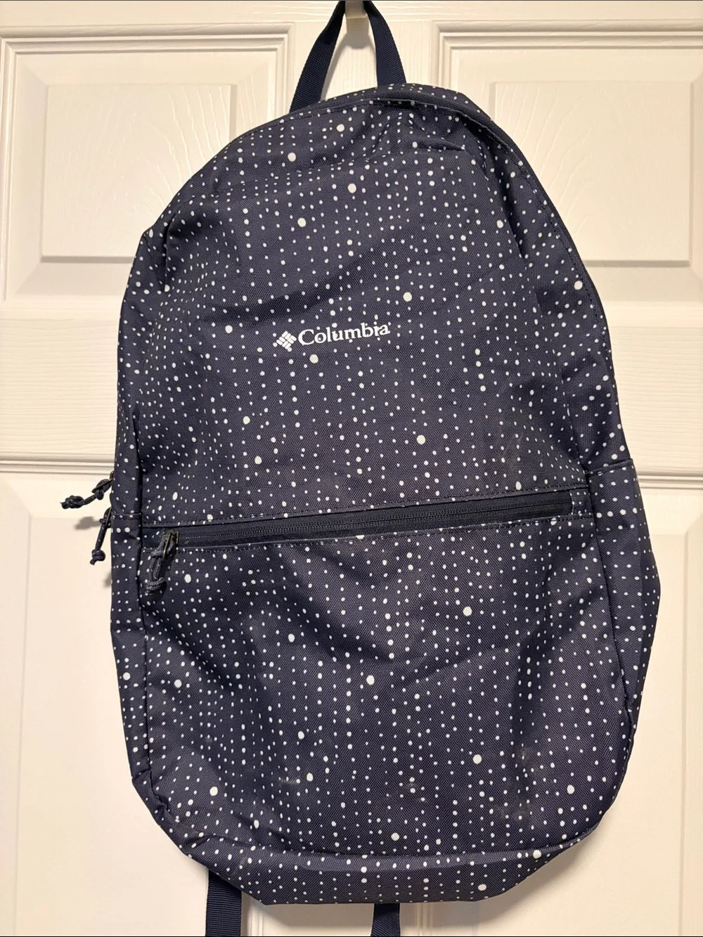 Columbia Navy Backpack with White Dot Print